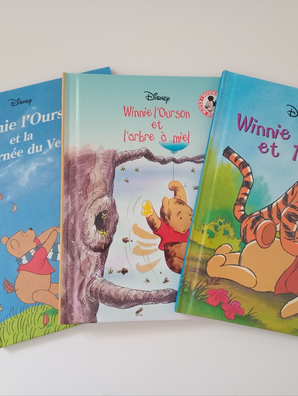 Vintage Disney Winnie the Pooh French Books Lot of 3 Grolier 1995-1996